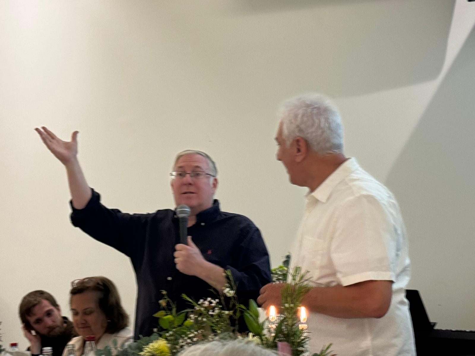 Pastor Eluz during a ministry visit in northern Israel